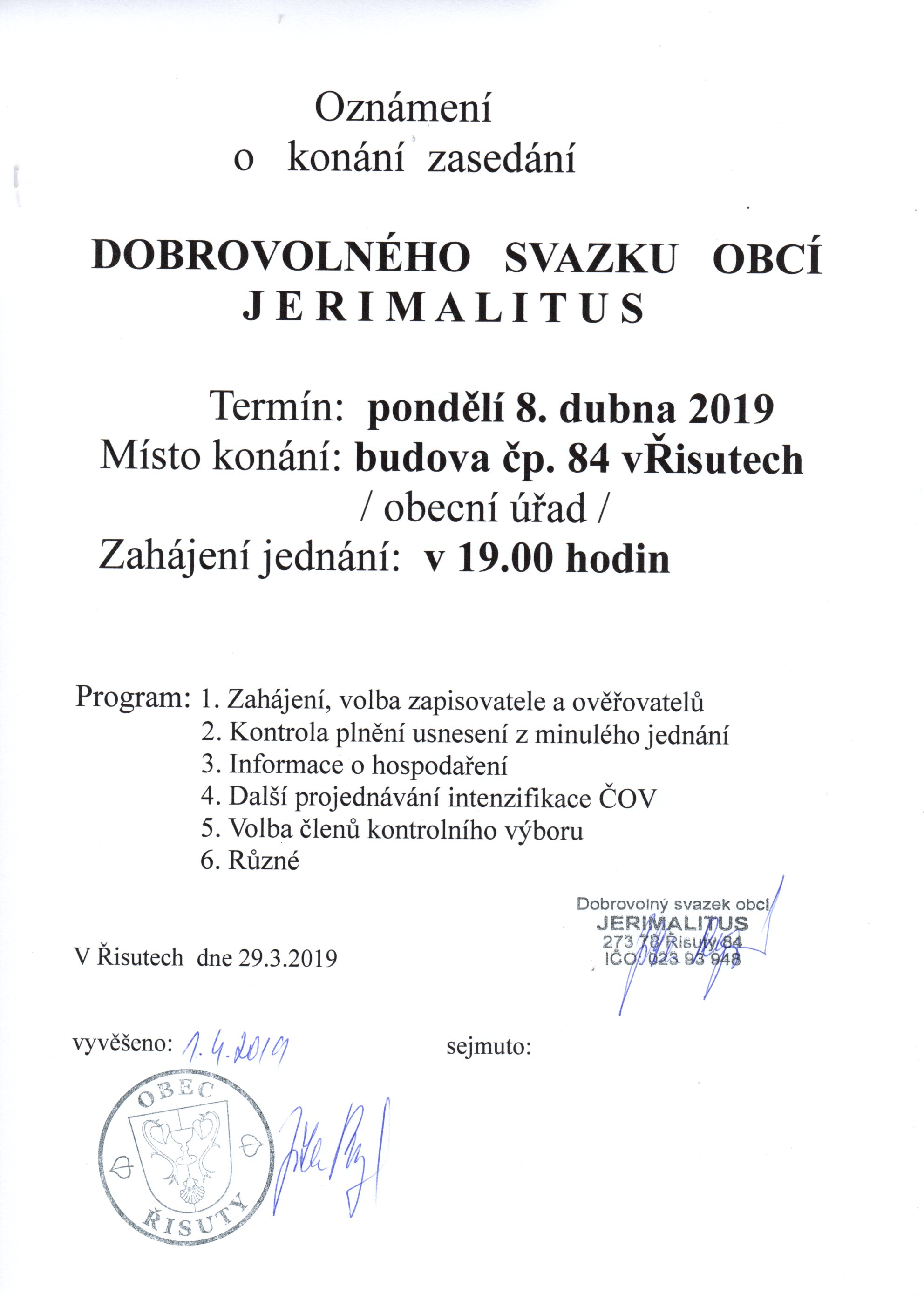 Zasedani DSO 201904